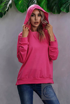 Women's Color Block Fleece Hooded Pullover Sweater